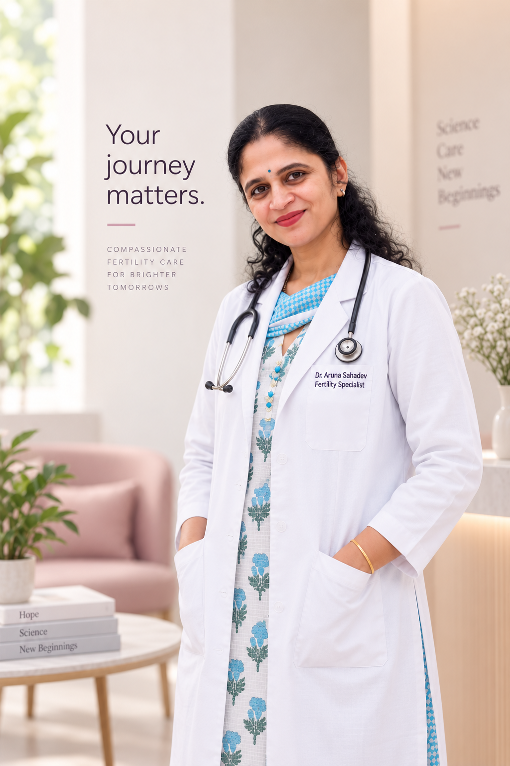 Dr. Aruna Sahadev at the clinic
